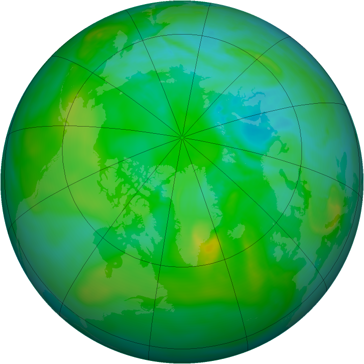 Arctic ozone map for 23 July 2008